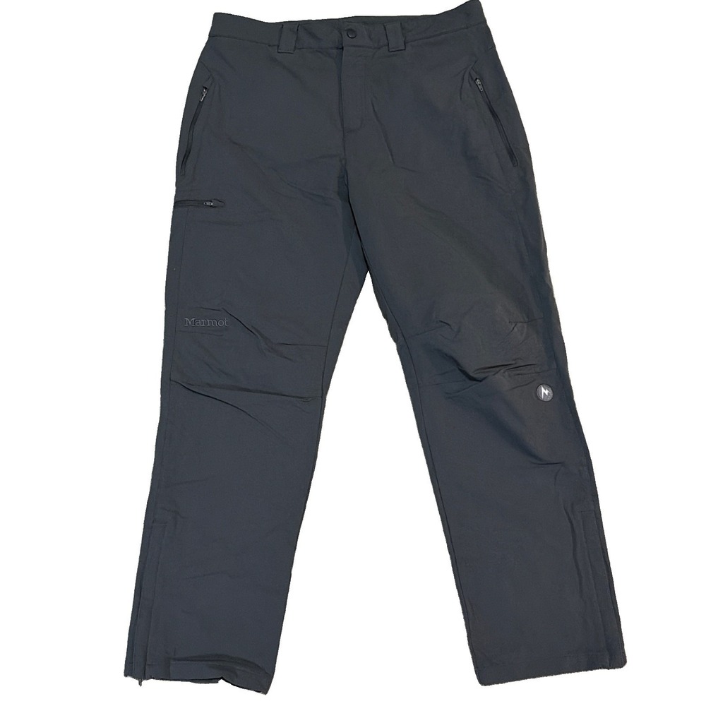 Marmot Men's Scree Gray Soft Shell Midweight Water Repel Pants 36 Short (36x29)